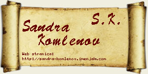 Sandra Komlenov vizit kartica